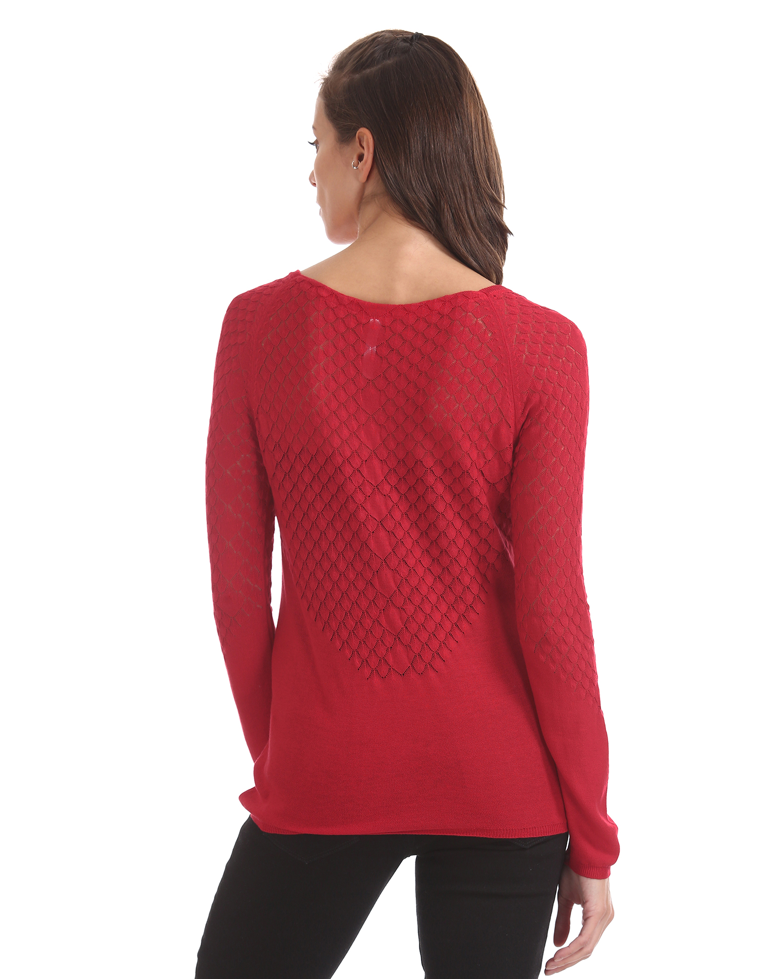 U.S. Polo Assn. Women Casual Wear Self Design Top